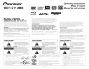 Pioneer BDR-211UBK Operating Instructions Manual