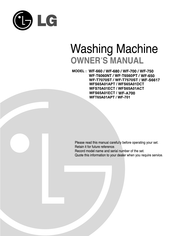 LG WF-T7570ST Owner's Manual