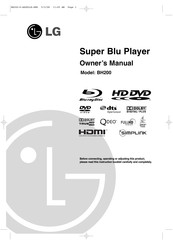 LG BH200 -  Super Blu Blu-Ray Disc Owner's Manual