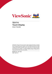 ViewSonic TD1711 User Manual