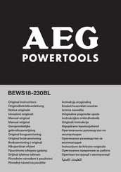 AEG BEWS18-230BL Original Instructions Manual