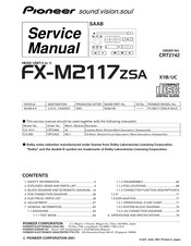 Pioneer FX-M2117ZSA/X1B/UC Service Manual