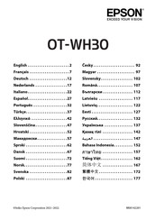 Epson OT-WH30 Installation Manual