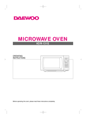 Daewoo KOR-131G Operating Instructions Manual