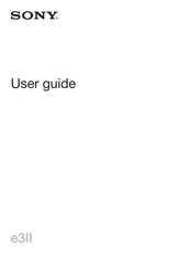 Sony e3II User Manual