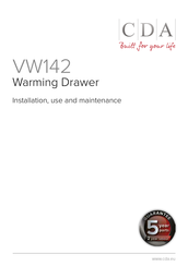 CDA VW142 Installation, Use And Maintenance Manual