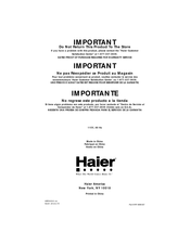 Haier HBP08GNAWW User Manual