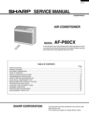 Sharp AF-P80CX Service Manual