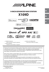 Alpine X109D Manual