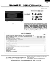 Sharp R-409HK Service Manual