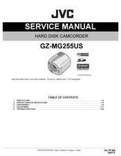 JVC GZ-MG255US Service Manual