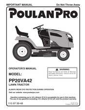 Poulan Pro PP20VA42 Operator's Manual