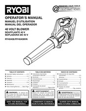 Ryobi RY40460 Operator's Manual