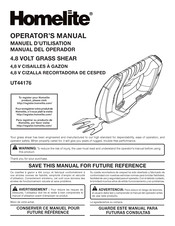 Homelite UT44176 Operator's Manual