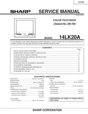Sharp 14LK20A Service Manual