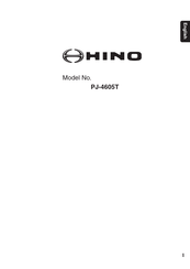 Clarion Hino PJ-4605T Manual