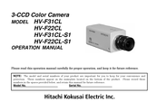 Hitachi HV-F22CL-S1 Operation Manual
