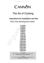 Cannon Langdale C50LCIK/1 Instructions For Installation And Use Manual