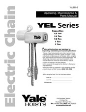 Yale HOISTS YEL1 TH16S1 Series Operating, Maintenance & Parts Manual