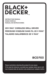 Black & Decker BCD703 Instruction Manual