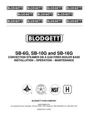 Blodgett SB-6G Installation Operation & Maintenance