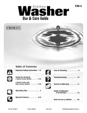 Maytag CW-3 Use & Care Manual
