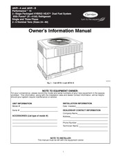 Carrier Performance 15 48VR-A Owner's Information Manual