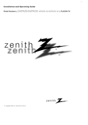 Zenith DU42PX20 Installation And Operating Manual, Warranty