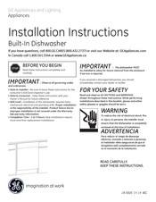 GE GDF410SSF0SS Installation Instructions Manual