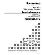 Panasonic AJ-HD1700PE Operating Instructions Manual