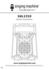 The Singing Machine SML2250 Instruction Manual