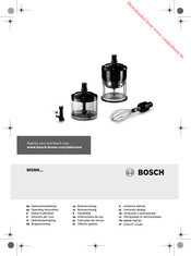 Bosch ErgoMixx MSM67140 Operating Instructions Manual
