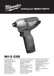Milwaukee M12 CID-202C Original Instructions Manual