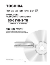 Toshiba SD-33VB-S-TB Owner's Manual