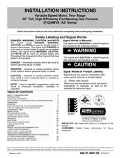International Comfort Products G9MVE A3 Series Installation Instructions Manual