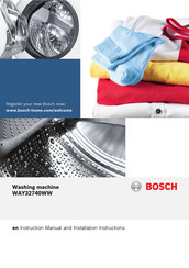 Bosch WAY32740WW Instruction Manual And Installation Instructions