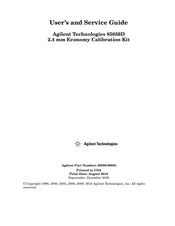 Agilent Technologies 85056D User's And Service Manual