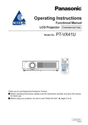 Panasonic PT-VX41U Operating Instructions Manual