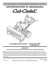 Cub Cadet 31AE9P3W710 Operator's Manual