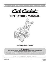 Cub Cadet 31AM53TR596 Operator's Manual