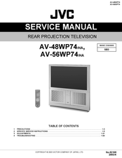 Jvc AV-56WP74 Service Manual
