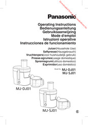 Panasonic MJ-DJ01SXE Operating Instructions Manual