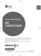 LG MULTI V IV PRO JRUN180LLS4 Installation Manual