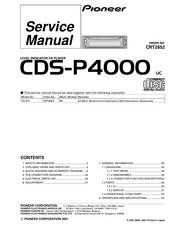 Pioneer P4000 - CDS CD Player Service Manual