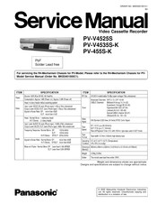 Panasonic PV-V4525S Service Manual