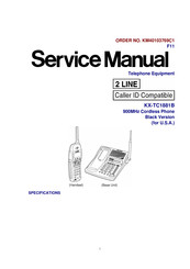 Panasonic KX-TC1881B Service Manual