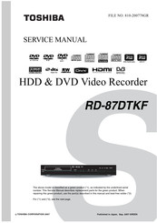 Toshiba RD-87DTKF Service Manual