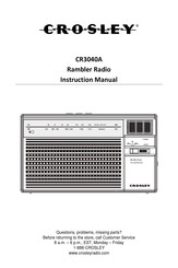 Crosley CR3040A Instruction Manual