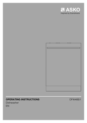 Asko DFI646B/1 Operating Instructions Manual