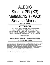 Alesis MultiMix12R Service Manual